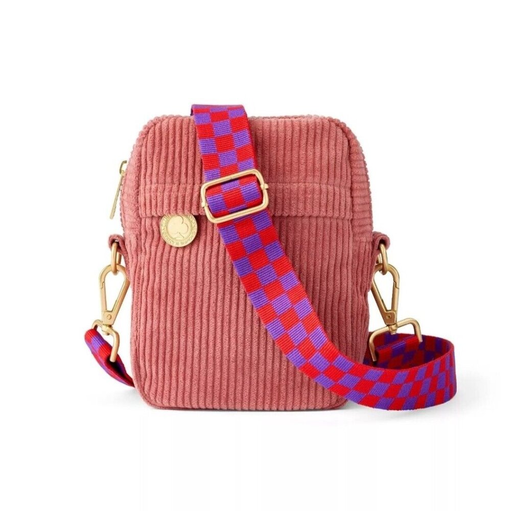 EUC! Rowing Blazers X Target Dusty Pink Corduroy Crossbody Bag Adjustable Strap